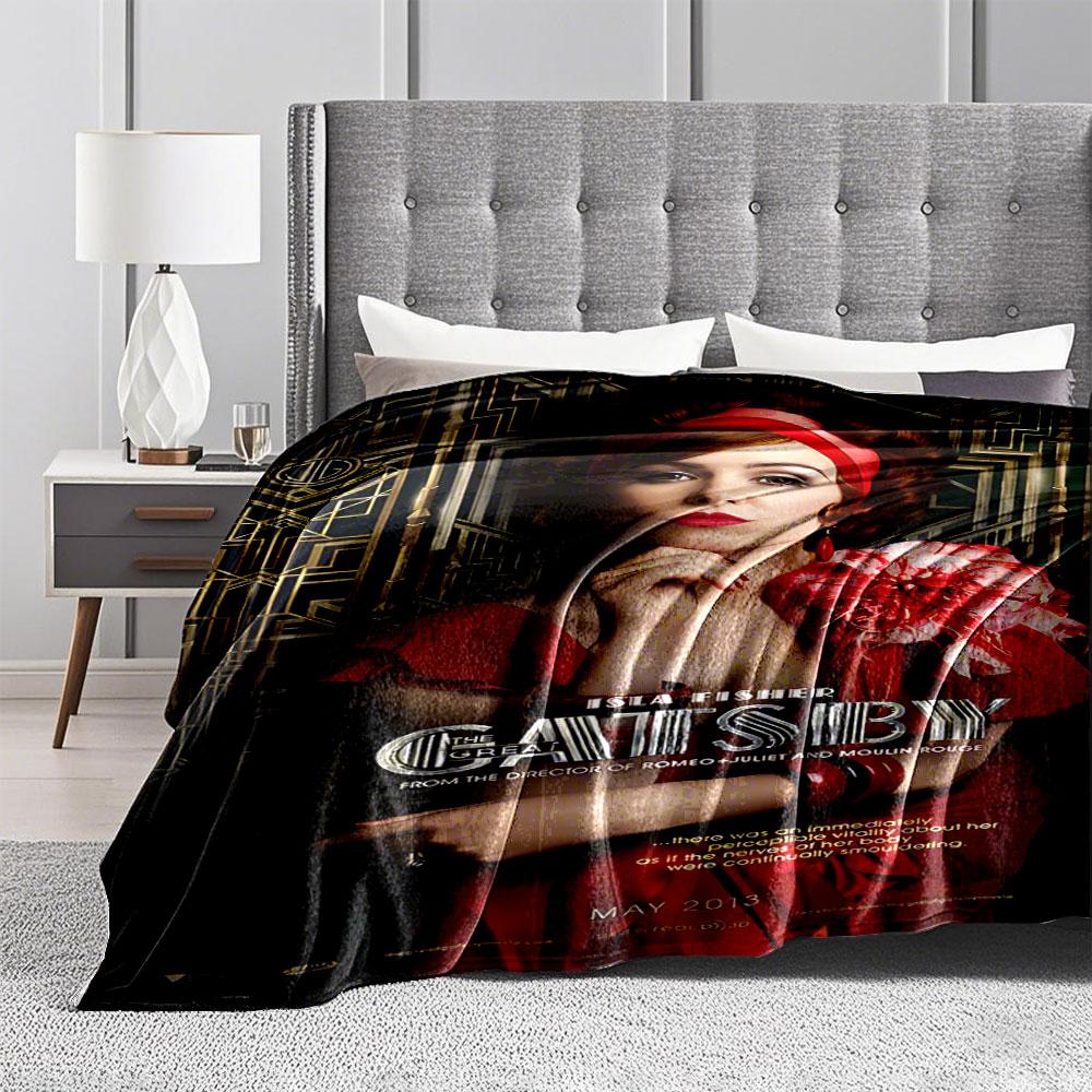 Elegant Art Deco Lady Blanket for All Seasons Blanket Lunch Break Throw Gift
