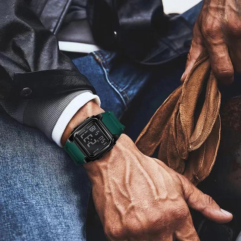 Sports Digital Watch for Men Waterproof Alarm Clock Stopwatch Multifunction Men's Sports Watch LED Electronic Wristwatch