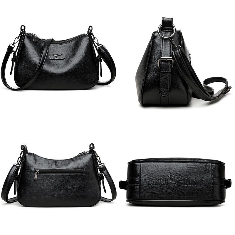 Luxury Designer Ladies Handbags New High Quality Leather Shoulder Bag for Women Female Retro and Minimalist Crossbody Bag Purses