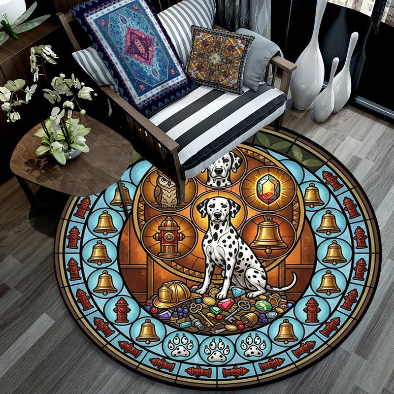 Firefighters Guardian Round Area Rug Under Office Chairs Bedroom Living Room Home Decor 80cm x 80cm