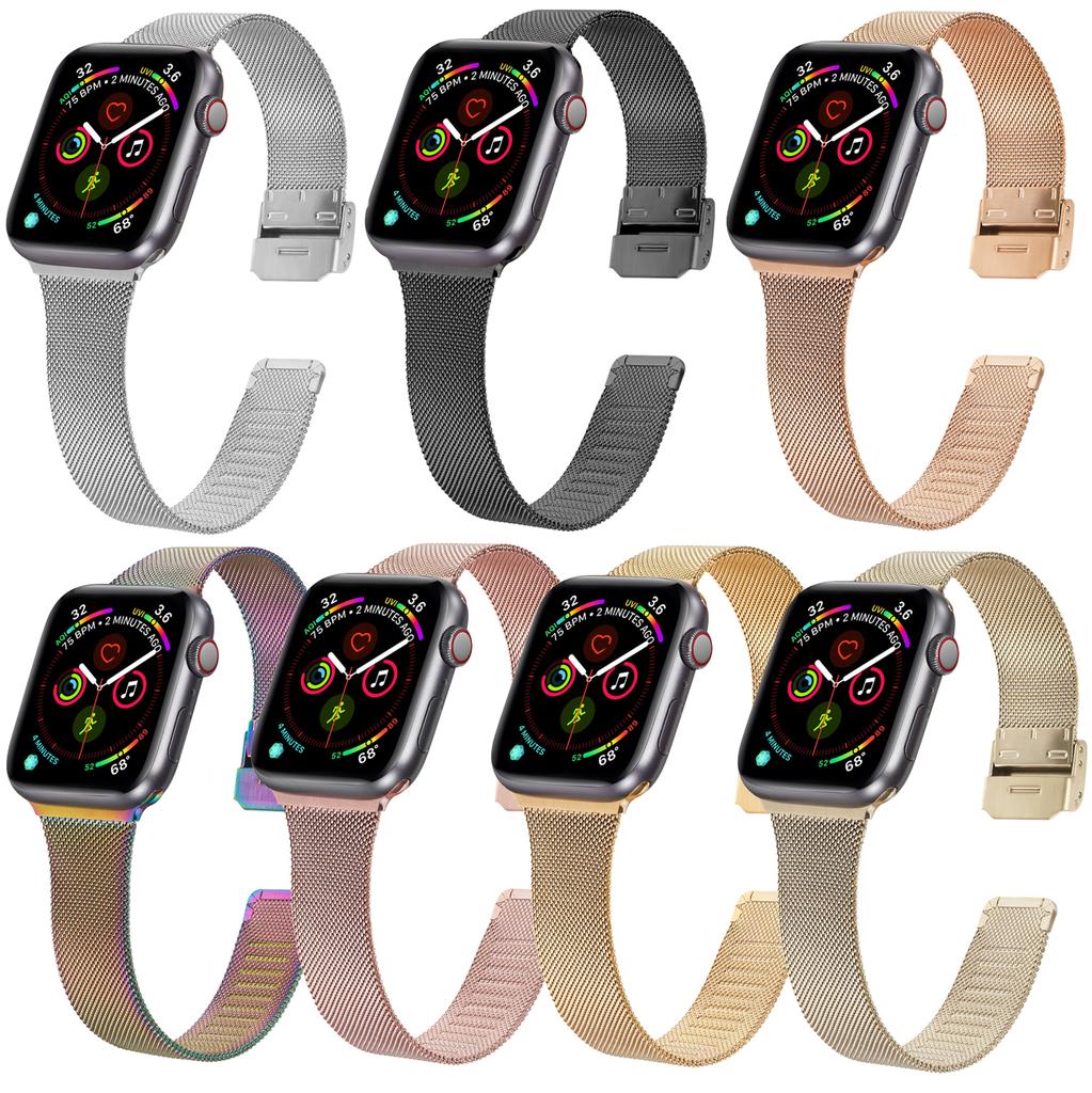 Milanese Strap for Apple Watch 44mm 40mm 45mm 41mm 42mm 38mm 49mm Metal Bracelet iWatch Series Ultra 8 7 6 5 4 3 SE 44 45mm band