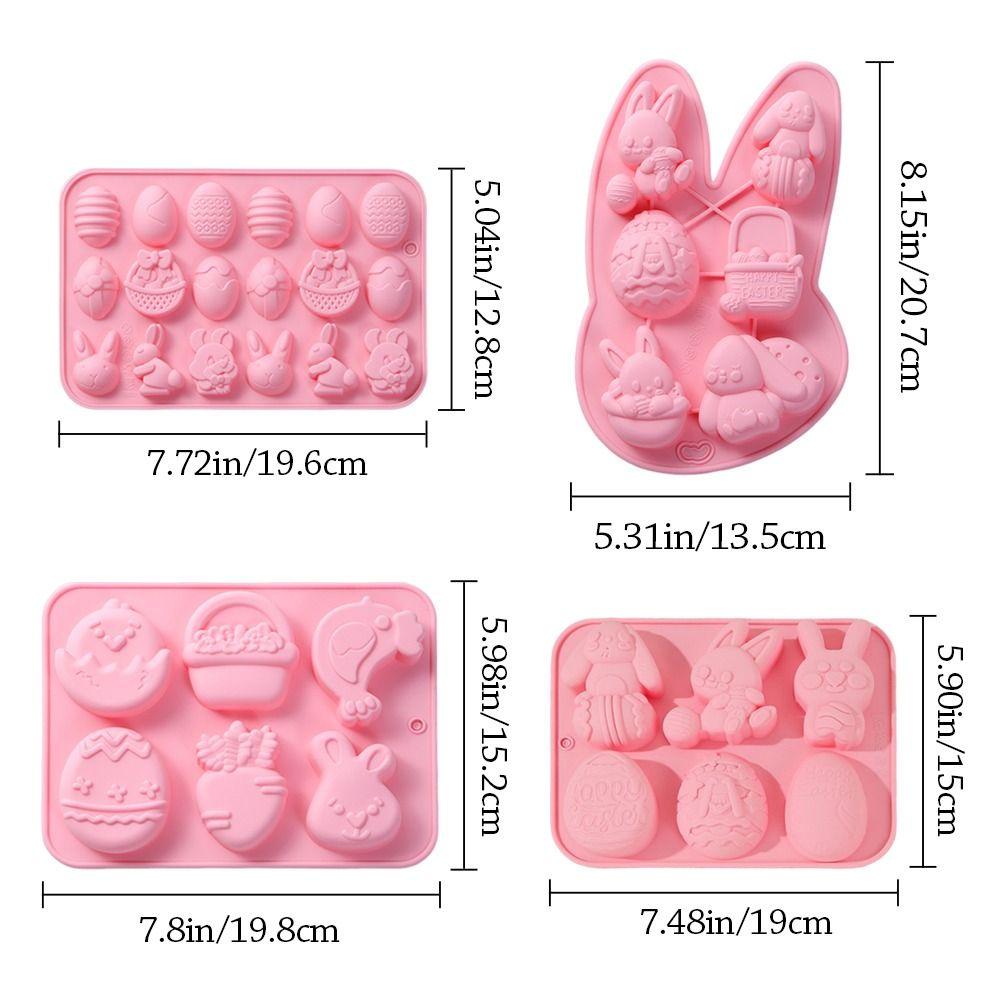 DIY Eiform Oster-Eierform Hase Backwerkzeug Silikon-Kuchenform Handgemachte Süßigkeitenform Ostern