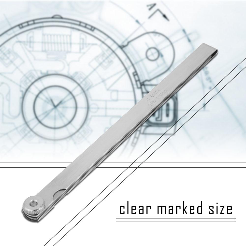 200mm Stainless Steel Feeler Gauge Ruler Welding Inspection Tool