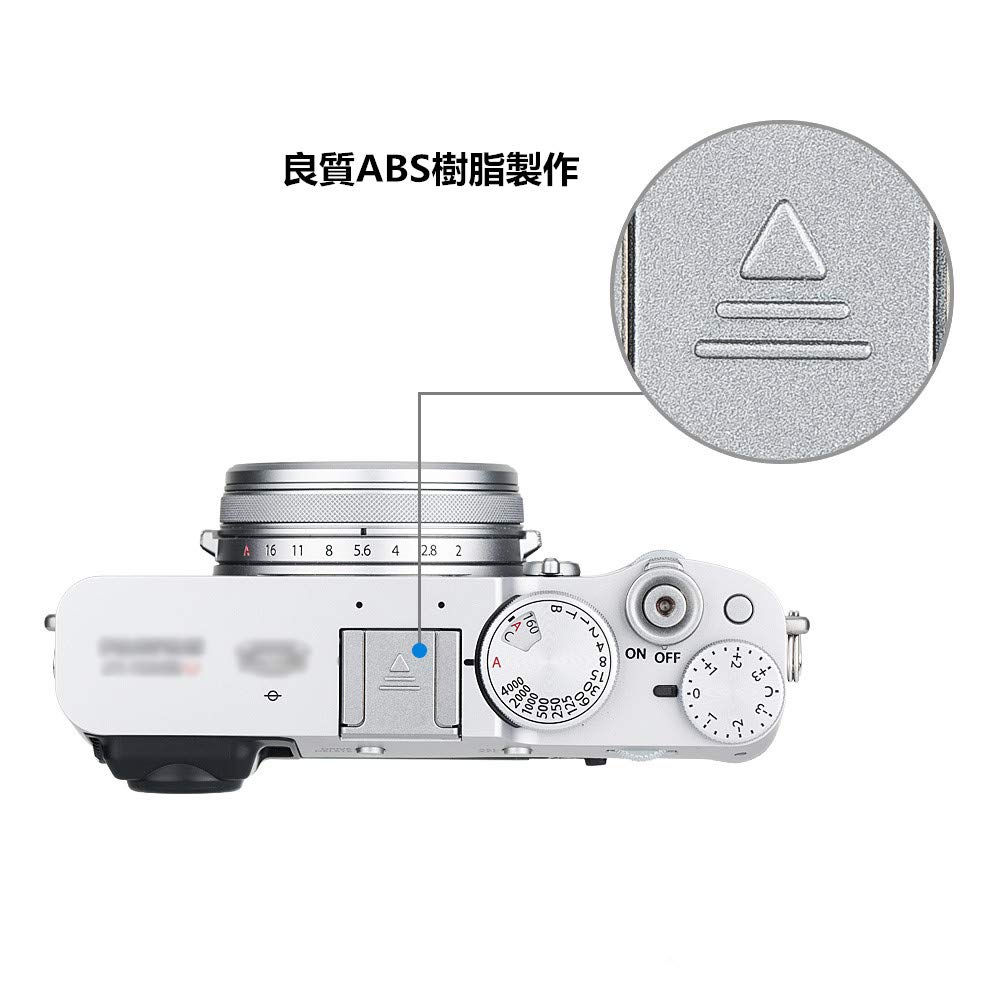 JJC Hot Shoe Covers for Fujifilm X Half GFX 50S Silver (4-Pack) GFX100RF, X-M5, X-E5, X100VI, X-T50, X-T5, X-H2, X-H2S, X-E4, X-S10, X-T4, X-T3, X-T2,