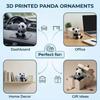 Simulated Lazy Panda Figurine Creative Animal Model Funny Car Ornament  Home Desk