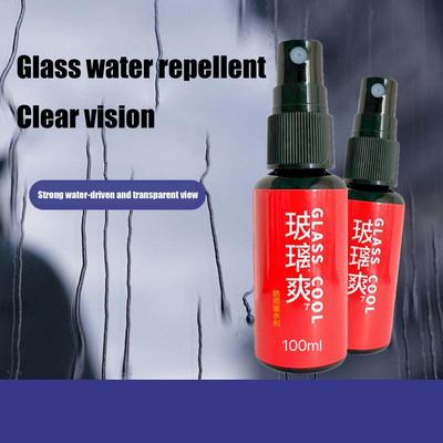 Autoglas Anti-Regen Spray 100ml Hydrophober Nano-Beschichtungsagent Ölfilmentfernung Wasserabweisendes Spray Für Windschutzscheibe Spiegel