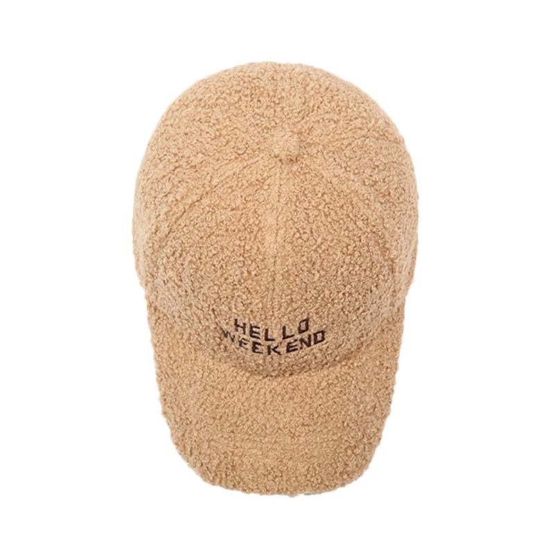 Podzim Zima Čepice z jehněčí vlny Dámská plyšová čepice Silná teplá bavlněná čepice Baseballová čepice