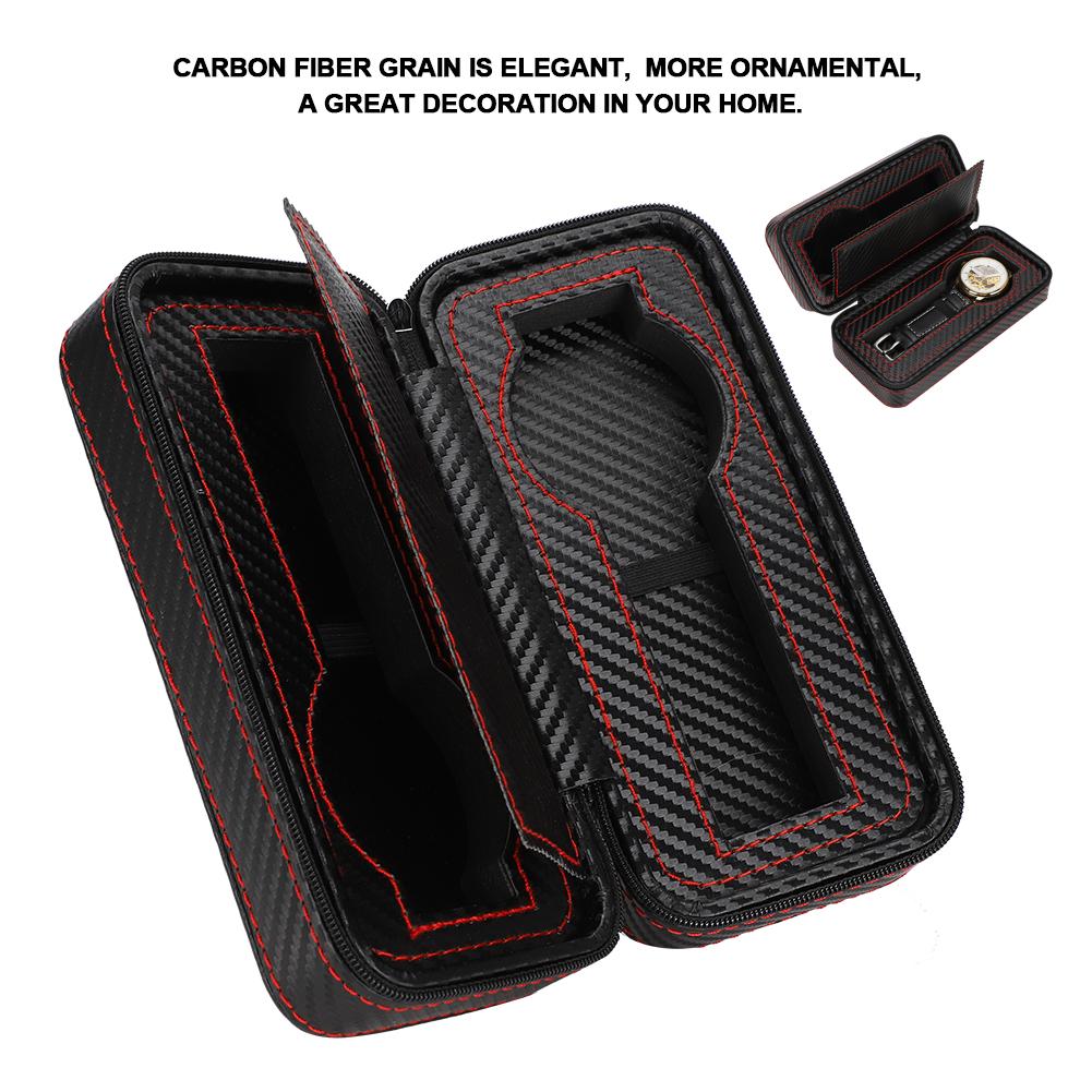 2 Grids Watch Case Organizer Wristwatch Storage Box Jewelry Display Container