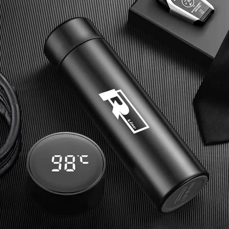 VW Car Vacuum Cup 304 Stainless Steel 500ML Thermos Mug For Volkswagen GTI Polo Golf Arteon Tiguan Touareg CC Amarok ID.3 ID.4