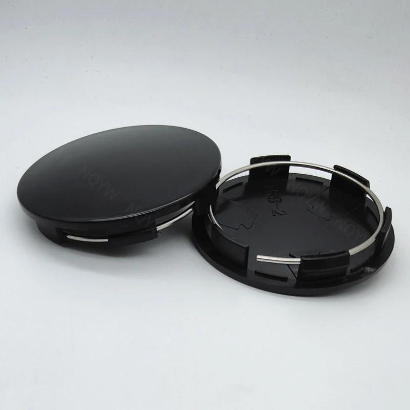 4 Stück/Set 68mm Auto Fahrzeug Radnabenabdeckung Kappe Abdeckung ABS MUKF6 Schwarz Silber Universal Hohe Qualität Langlebig Außen Auto Zubehör