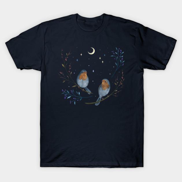 Men Black Print T-shirt Birds And Berries No-Cut Transfer Paper Print Cotton Tshirt 4XL тёмно-синий