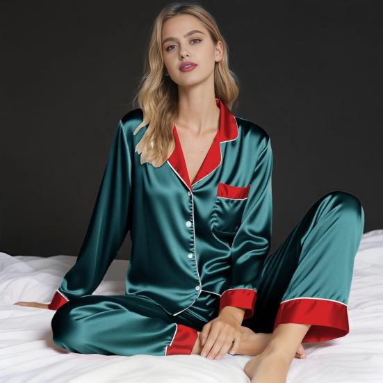 Familie Julepysjamas Matchende Sett 2 Deler Nattøy Antrekk Jule-temakostymer Komfortabelt Loungewear for Voksne Barn