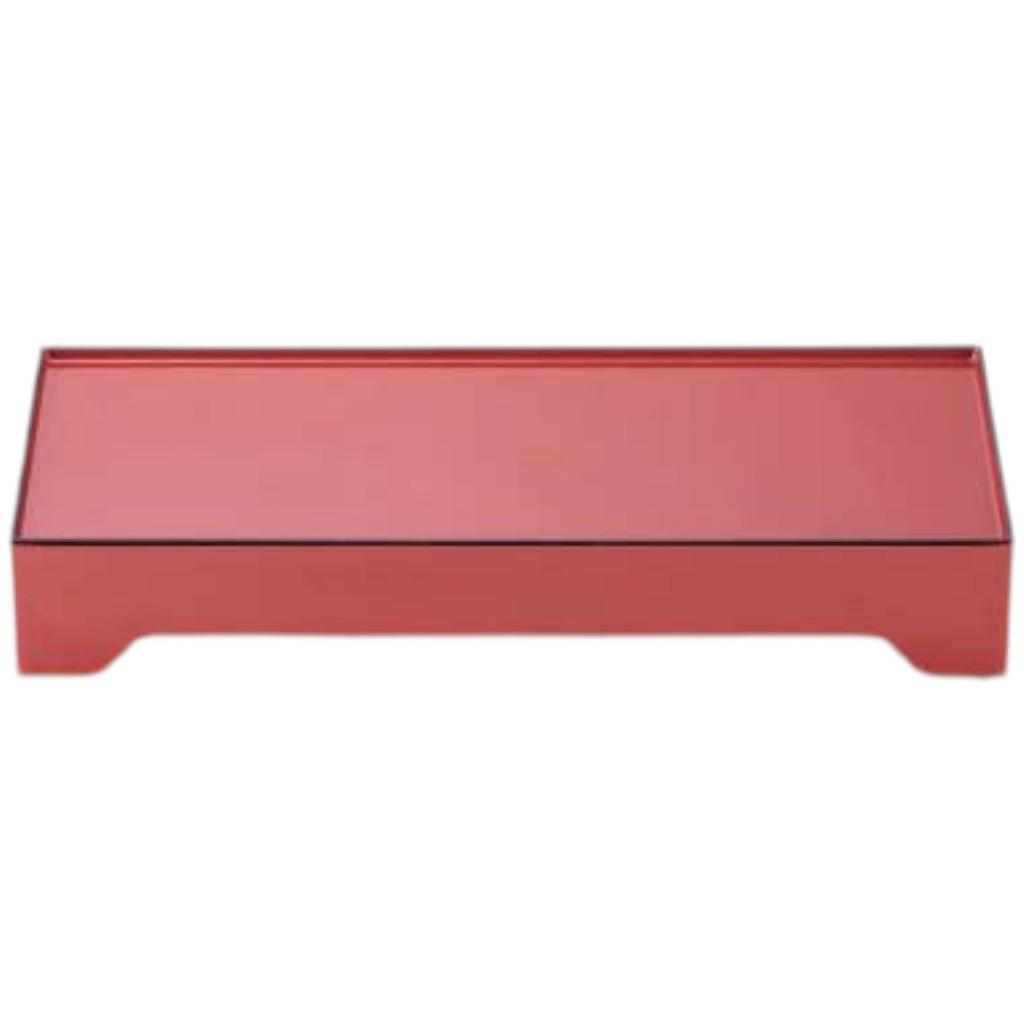 Premium Nigiri Sushi Sushi Servier- und Made in Japan J-kitchens Teller, Doppelseitiger Ständer, Ganzrot Schwarz, Bruchfest,