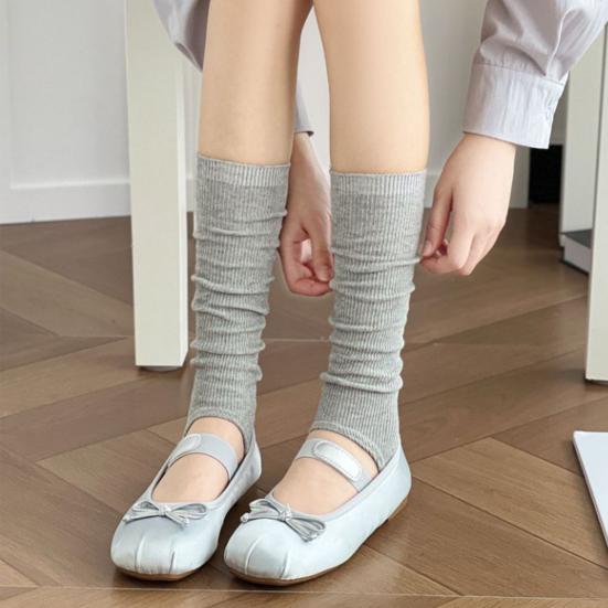 Dámské letní ponožky s poutkem Prodyšné ponožky bez špičky na lýtka Volné baletní návleky na nohy Scrunch ponožky pro ženy Jóga Tanec