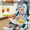 Baby Sensory Fingertip Rotating Toy with Music Sounds Cartoon Fun Suction Cup Spinner Baby Stroller Rotary Early Educational Toy