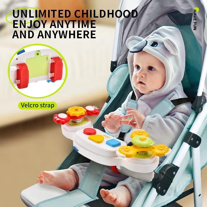 Baby Sensory Fingertip Rotating Toy with Music Sounds Cartoon Fun Suction Cup Spinner Baby Stroller Rotary Early Educational Toy