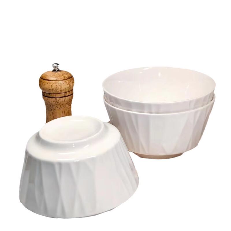 Set di ciotole per noodles in ceramica ZISIZ Nordic White Jade Sottosmalto