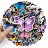 50pcs Waterproof Butterfly Graffiti Stickers for Creative Decoration - Perfect for Phone Cases and Suitcases