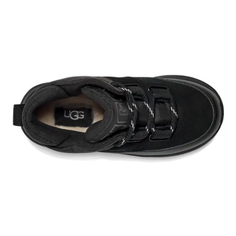 UGG Kids Round Toe Lace-Up Comfortable Durable Low-Cut Boots Kids boots Black 1143780K-BLK