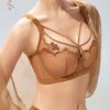 Sexy 3D Embroidered Lace Shell Cup Bra Set for Side Breast Enhancement and Smaller Busts