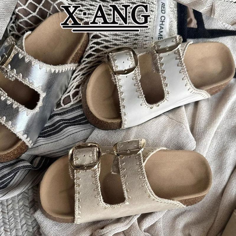 Leather Thick-soled Summer Slippers, Women Wear New Models with Skirts When They Go Out, Beach Cool Slippers