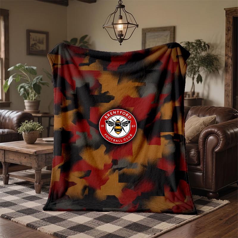 Brentford Fußball Druck Flanell Decke Weich Warm Sofa Bett Überwurf für Zuhause Büro Schlafzimmer
