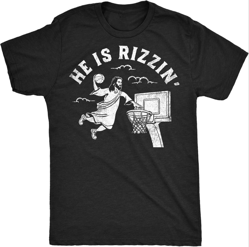 Mens Funny Jesus Printed T Shirts Religious Tees with Funny Sayings Easter Tees for Guys Men Clothing Fashion Casual Streetwear