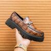 Factory Direct Sales of New Four-season One-pedal Loafers Platform-soled Fashion Men's Casual British Leather Shoes