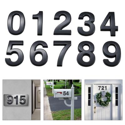 3D-Hausnummer, selbstklebend, einfache Installation, 0–9, modernes Straßentürhaus, Adressnummer, Briefkastenschild