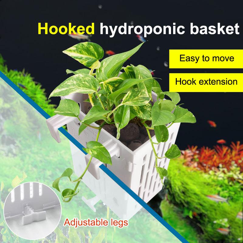 Fish Tank Aquaponic Fixed Planting Planting Basket Hanging Plastic Suction Cups Aquarium Plant Holder Aquarium Aquascape Decora