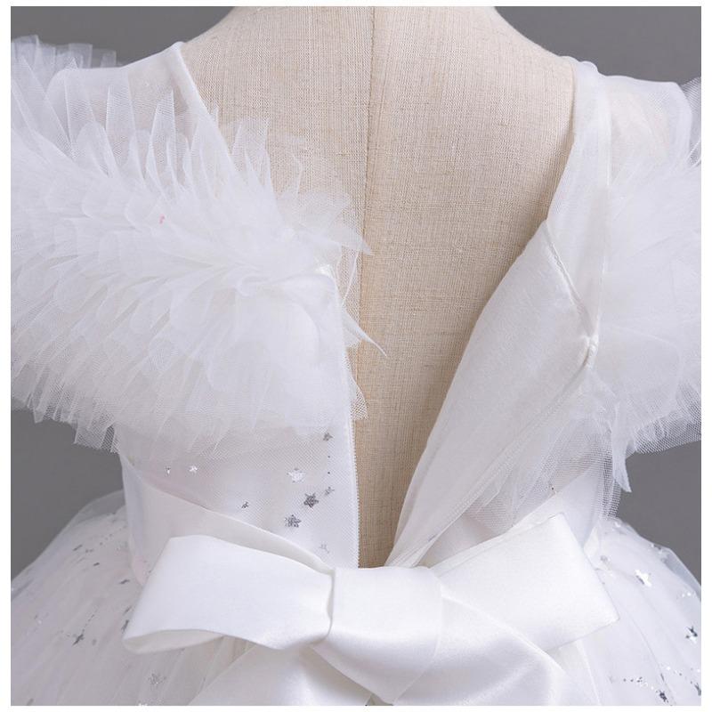 Girls Puffy Princess Dress Flower Girl Wedding Piano Performance Formal Dress
