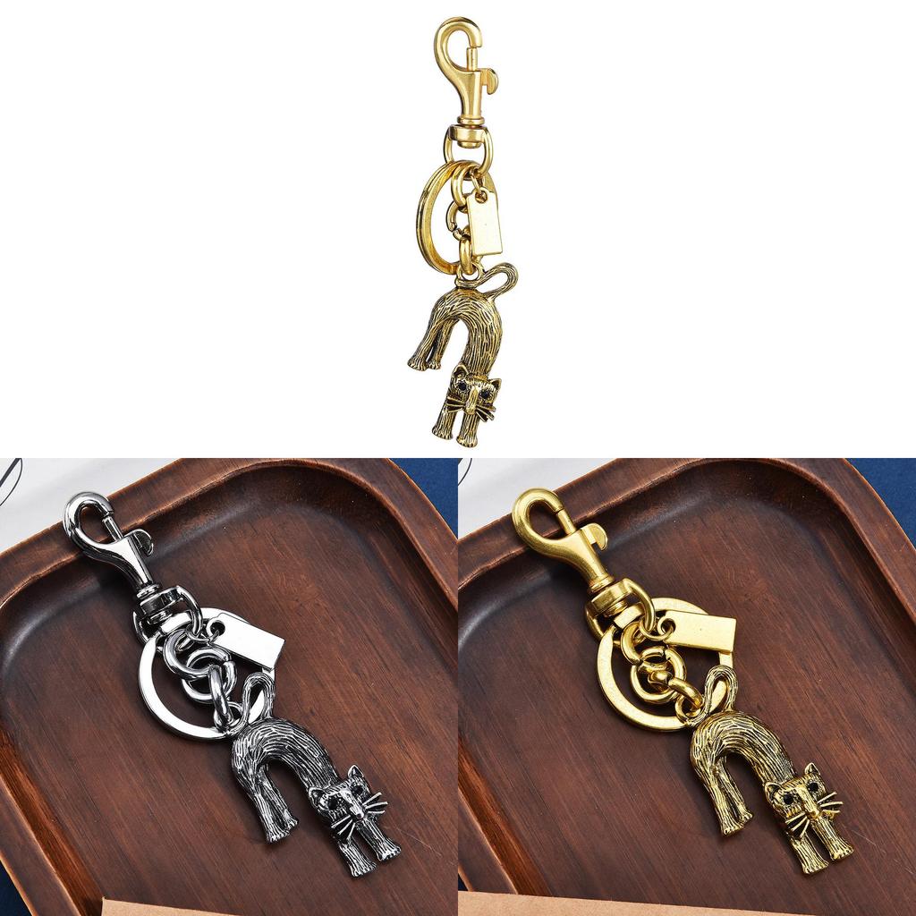 Animal Keychain Zinc Alloy Cat Pendant Cute Cartoon Bag Charm For Travel And Gifts