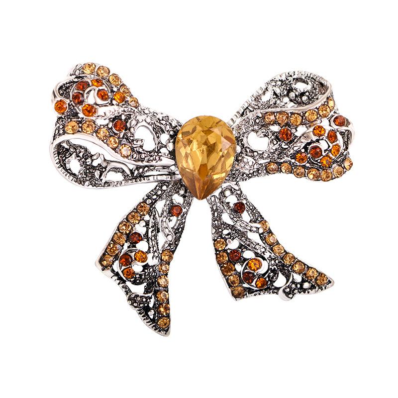 Popular Brooches, Luxury Alloy Bows, Rhinestone Brooches, Brooches, Accessories
