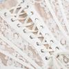 European & American Sexy Lace Irregular Bandeau Dress with Fishbone See-through Waist