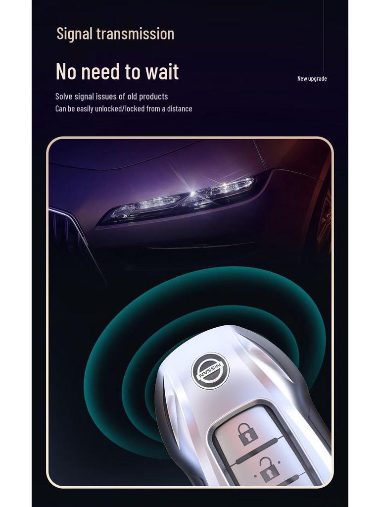 Nissan 14th Gen Sylphy Car Key Cover for Qashqai, Teana, X-Trail, Tiida, Murano, Terra - Model N7.