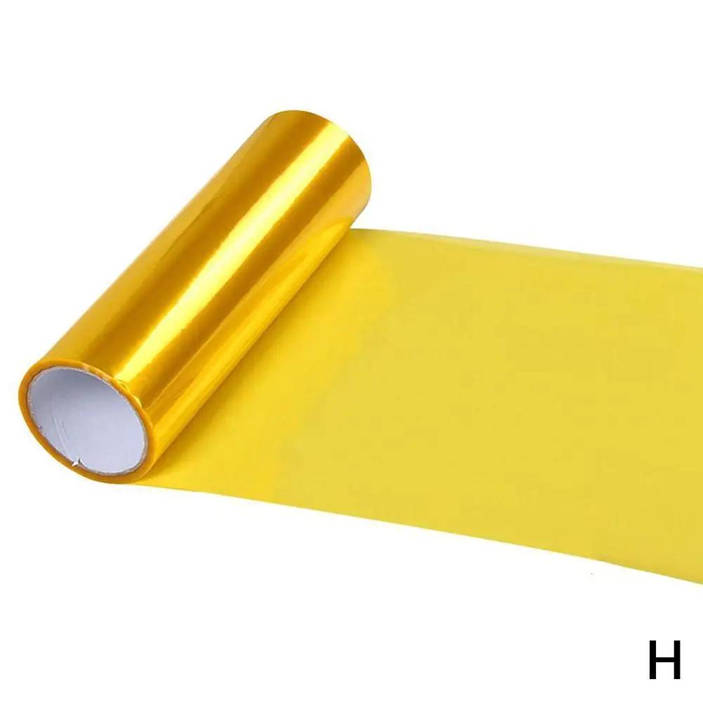 Golden Yellow Light  PVC Car Headlights Taillight Film Fog Stretchable Auto Taillight Tint StickersCar Light Film Car Styling