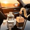 Car Essential Oil Empty Diffuser Bottle 8ml Dyed Square Cap Mini Ornament for Travel Vehicle Aromatherapy Decor