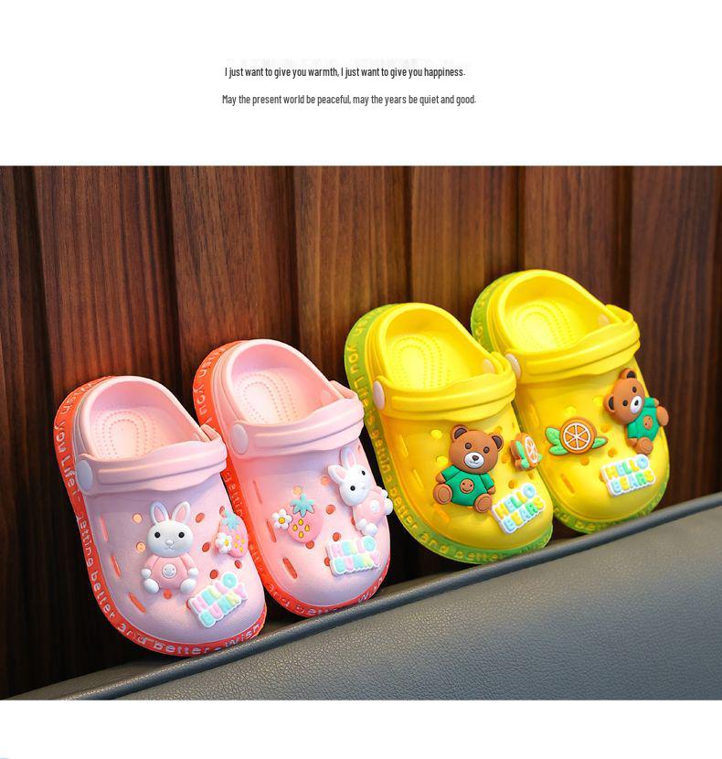 EVA Kinder Rutschfeste Sommer Hausschuhe für Innen: Weiche Crocs mit geschlossenen Zehen für Baby-Jungen & -Mädchen.