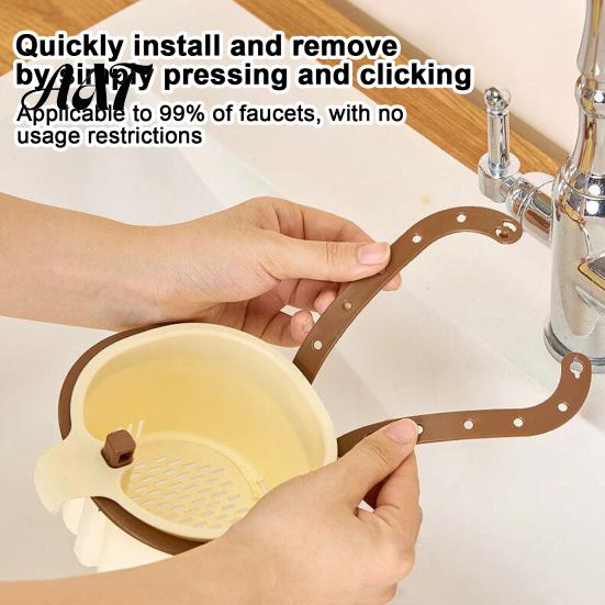Cesto Coletor de Partículas de Comida Pequenas para Ralo de Cozinha, Design de Esvaziamento Automático, Coletor de Torneira Suspenso, para Limpeza e Drenagem Cesto de Drenagem