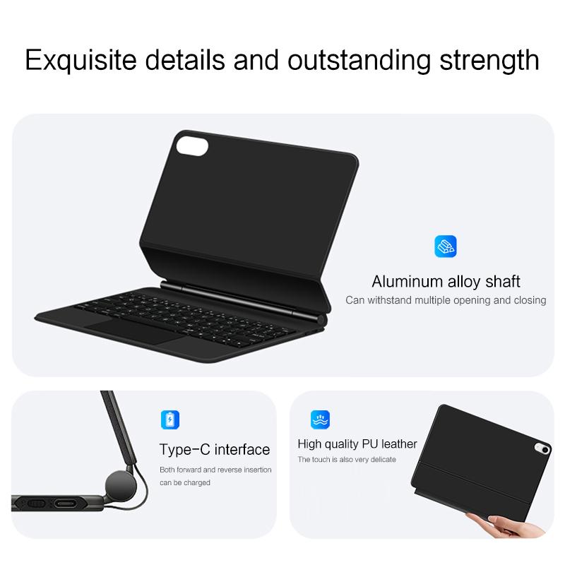 Magic Keyboard pro iPad Pro 11 12.9 Air 4 Air 5 pro iPad 10. generace Pro 12.9 6. 5. 4. 3. generace Magnetické pouzdro Smart Cover