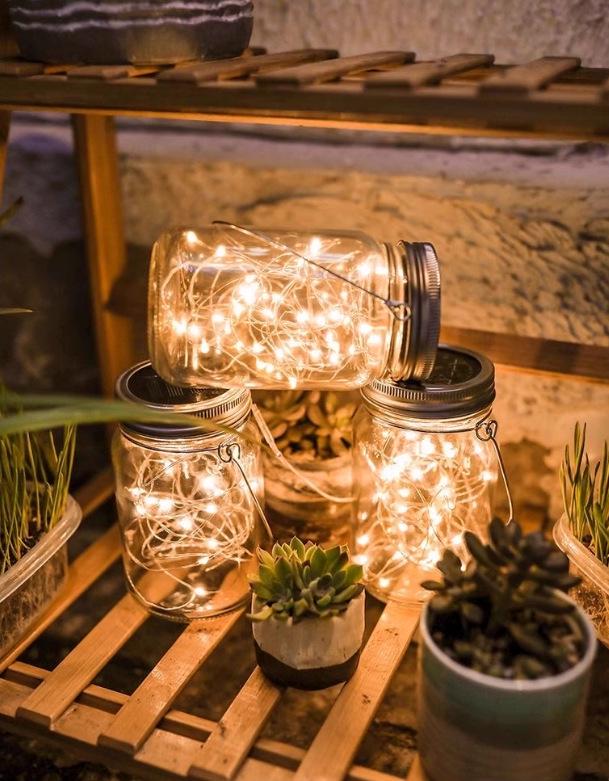 Solar Crackle Hanging Tree Lights for Outdoor Courtyard, Garden, Yard, and Balcony Decoration