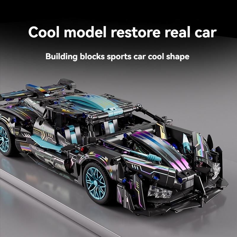 1:14 Technical Racing DIY Sports Car Construction Blocks Playthings Assemble Block Car Playthings designed for Children's Birth Date plus Xmas Present