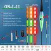 ONLYOU Spiral Tail Eye-catching Induction Electronic Fish Float Luminous Intelligent Float Outdoor Lake Reservoir Pond Ice Fishing Float 2/4pcs/set
