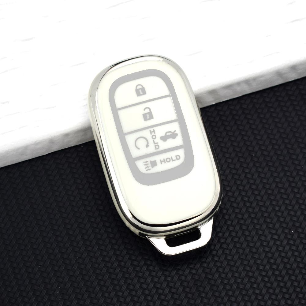 New Car Key Case Cover for Honda 2022-2025 Civic Accord CR-V HR-V Pilot Sport SI EX EX-L 2/3/4/5 Buttons Key Protector Keychain