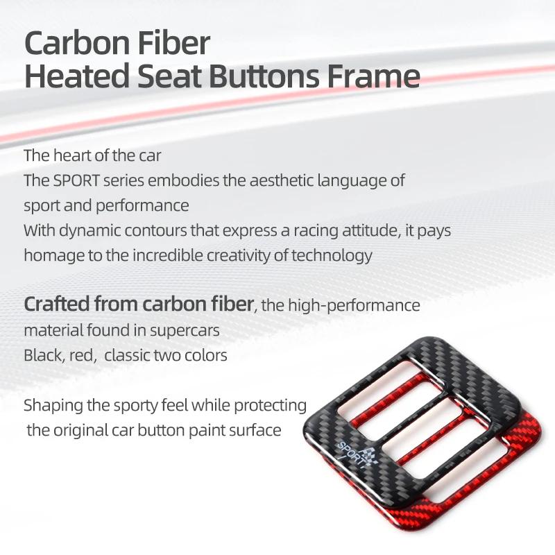 For Subaru BRZ/Toyota GR86 2013-2020 Carbon Fiber Car Interior Center Console Seat Heating Trim Sticker Tuning Decor Accessories
