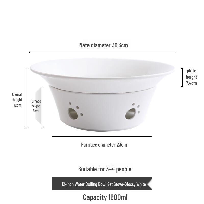 Ceramic Warming Serving Dish with Candle Heater