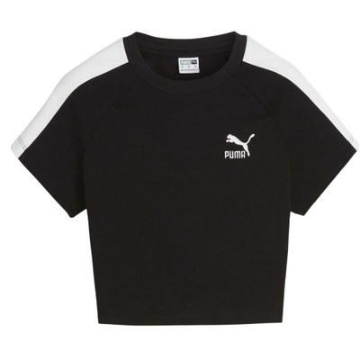 Womens/Ladies Crew Neck Regular Crop T-Shirt
