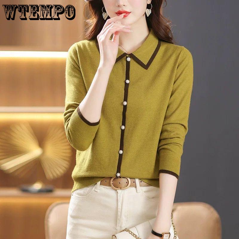 Women's Pullover Sweater Top Autumn/Winter New Knitted Bottom Shirt Fashionable and Versatile