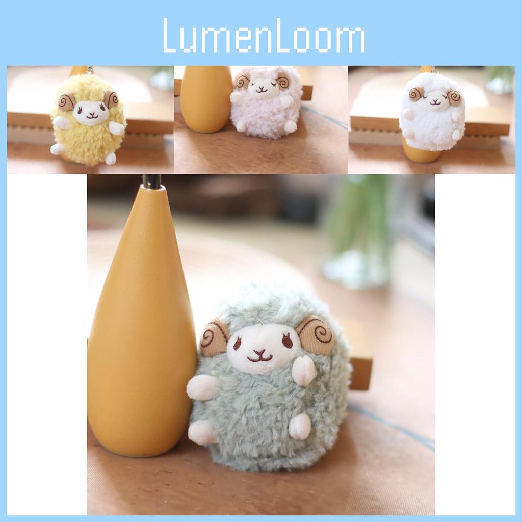 Adorable Fluffy Sheep Plush Keychain Cute Soft Stuffed Animal Bag Charm Toy