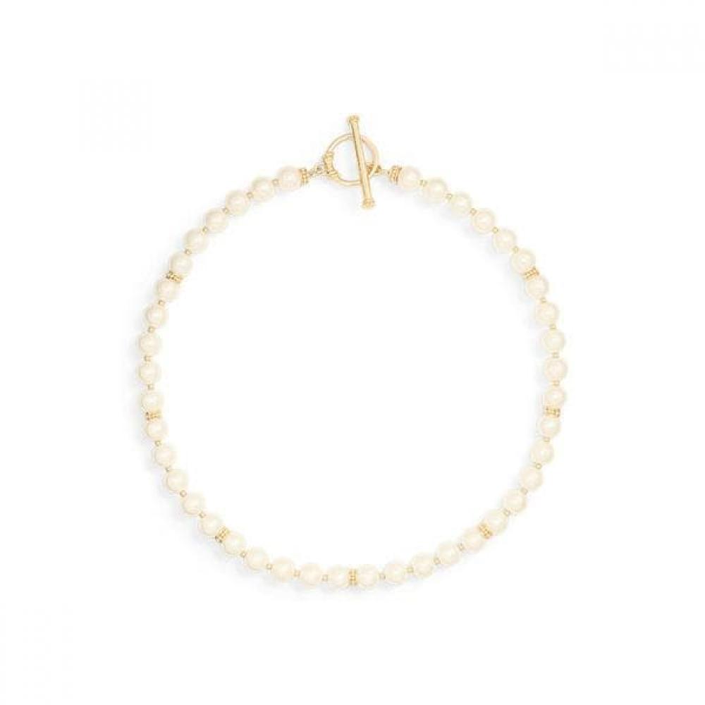 

Lauren Ralph Lauren Pearl Toggle Necklace Gold Plate ONE